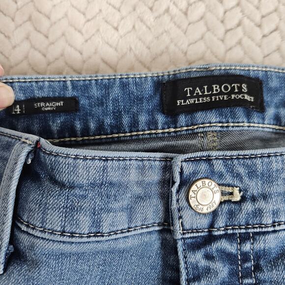 Talbots Flawless Five-Pocket Straight Leg Curvy Fit Jeans Women's Size 14 Casual - Picture 2 of 8